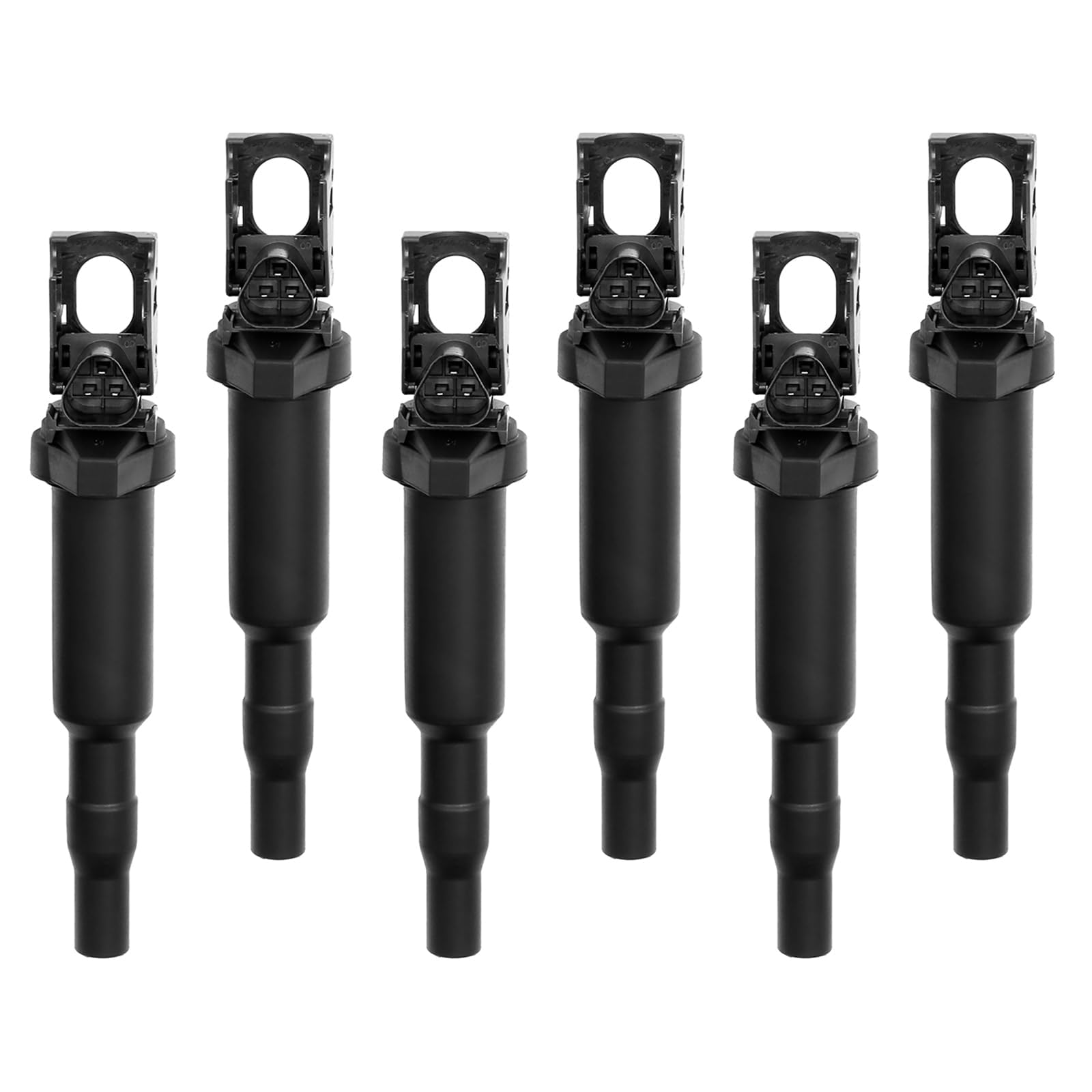 HQPASFY Ignition Coil Pack Set of 6 for BMW 325i 335i 525i 550i 650i M3 M5 X5 X6 & More Replaces# 0221504470, 12137562744, 221504470, 12137594937, 12138657273