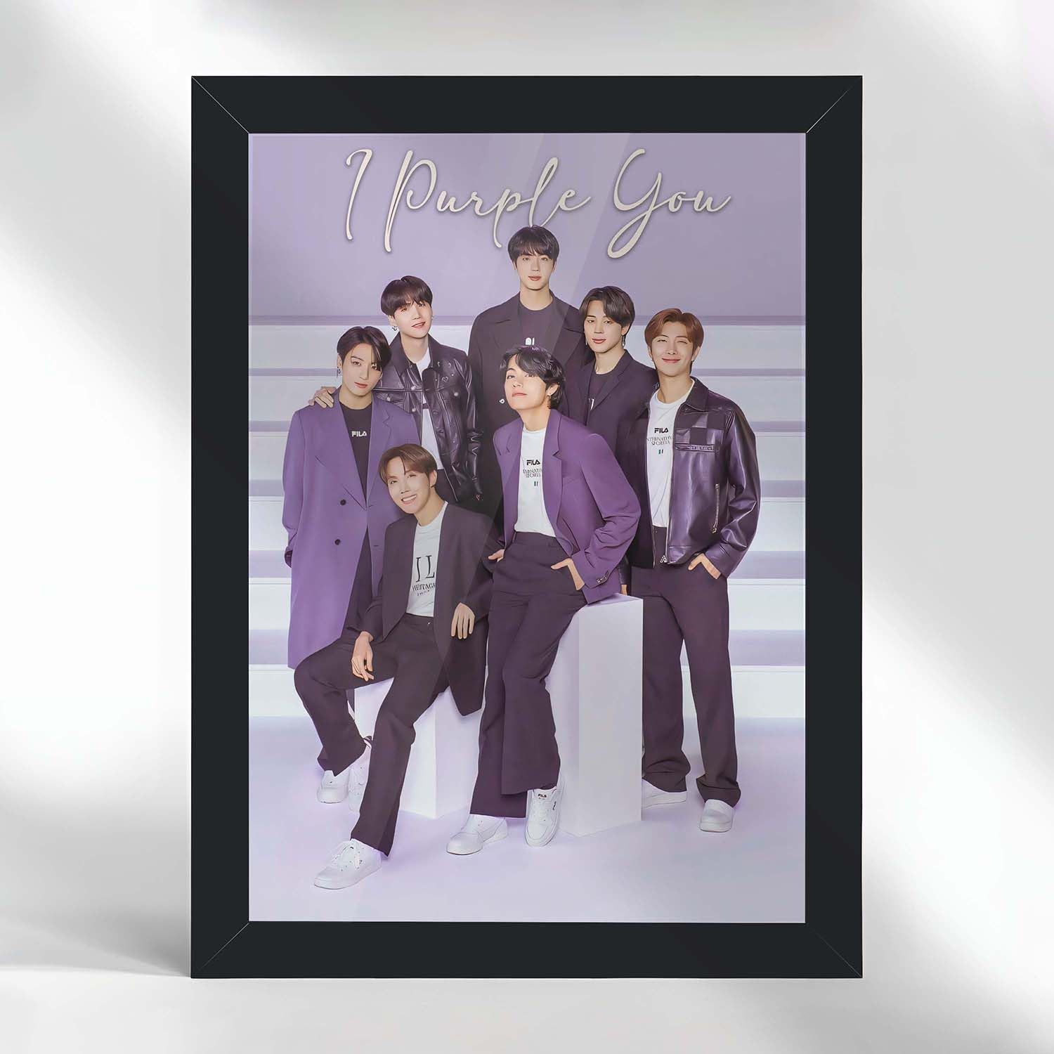 Giftway BTS Photo Frame Purple Theme | Wood MDF Frame | J Hope