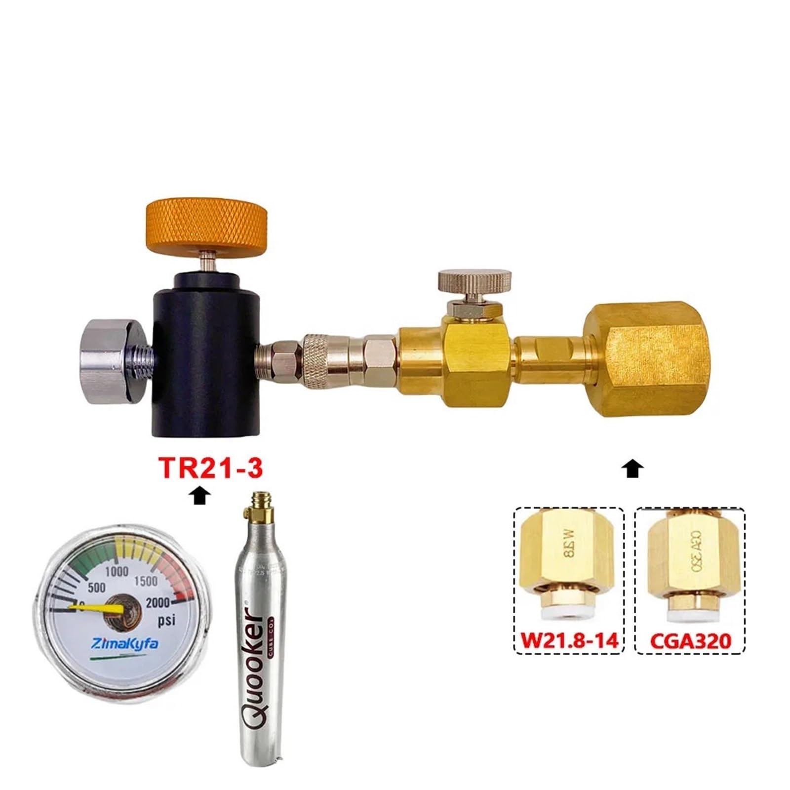 Amazon.com: Co2 Refill Station Adapter Tr21-3 Quooker Cube Tank
