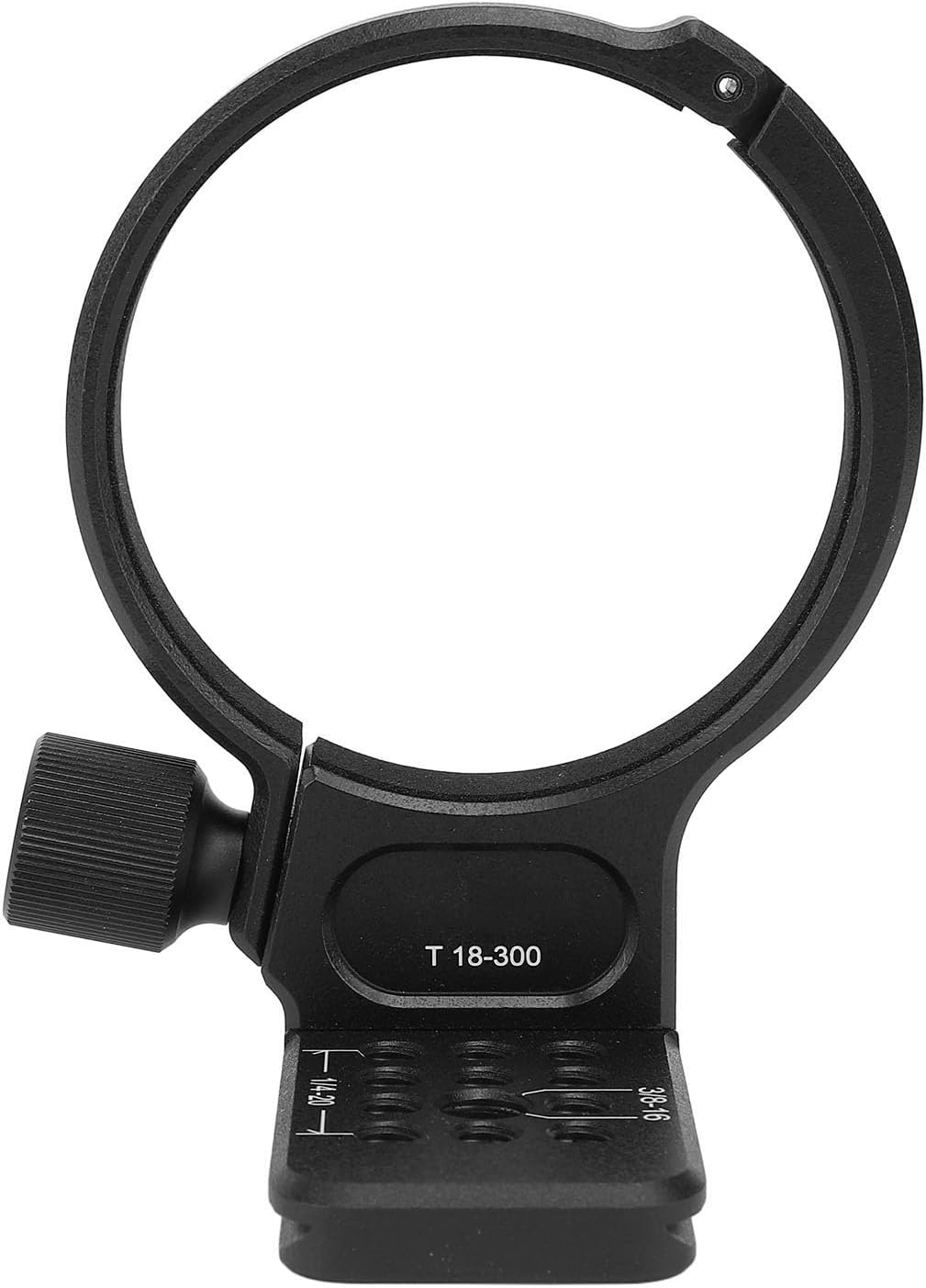 Acouto 18-300mm F3.5-6.3 Lens Tripod Mount Ring, Stable Support with Quick Release Plate, Aviation Grade Aluminum Alloy, Compatible with Arca Tripod Ball Heads, Panoramic Heads and