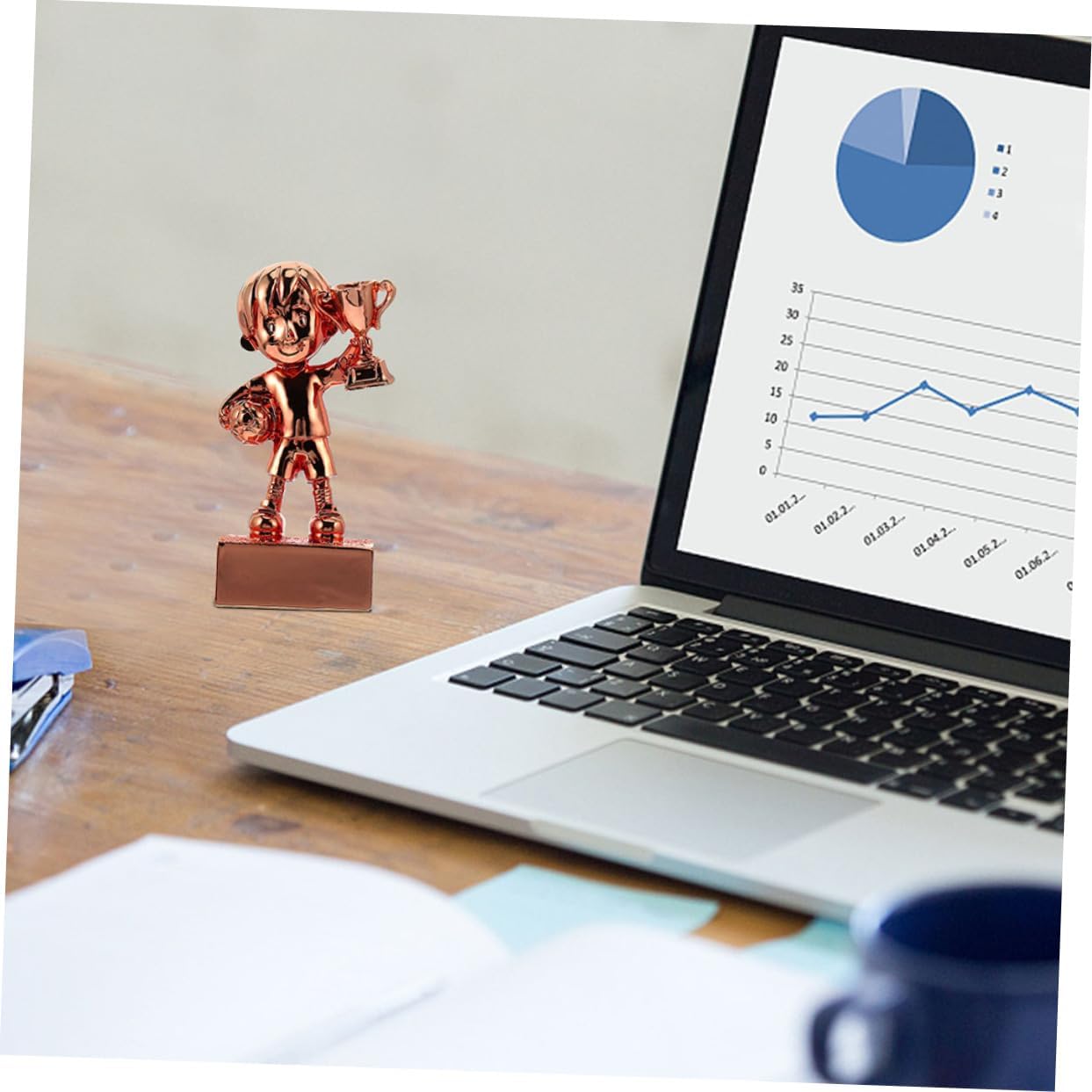 HANABASS 3Pcs Football Trophy Award Trophies Plated for Soccer Fans and Desktop Decorations Reward Prizes for Sports Events