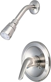 Faucets P-2002-BN Single Handle Shower Set, PVD Brushed Nickel Finish