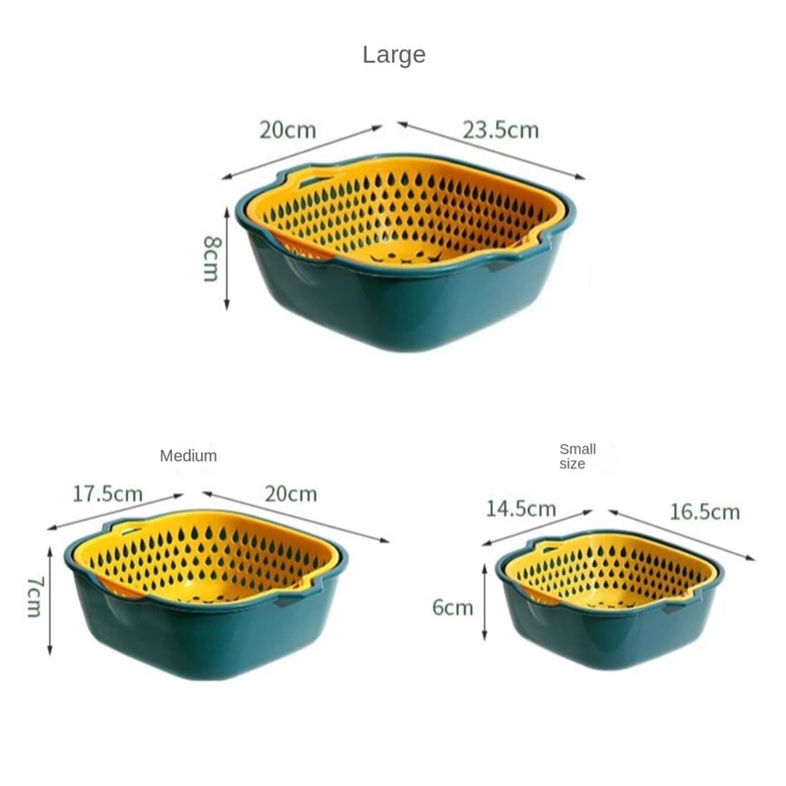 Escurridor de doble capa, bandeja frutas for cocina, 2 uds Para Cocina