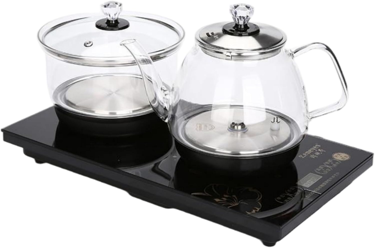 MOYEE Fully Automatic Tea Set,全自动上水茶具套装电磁炉茶盘 Chinese Gongfu Tea Tray 烧水壶底部上水一体泡茶台家用智能 A105