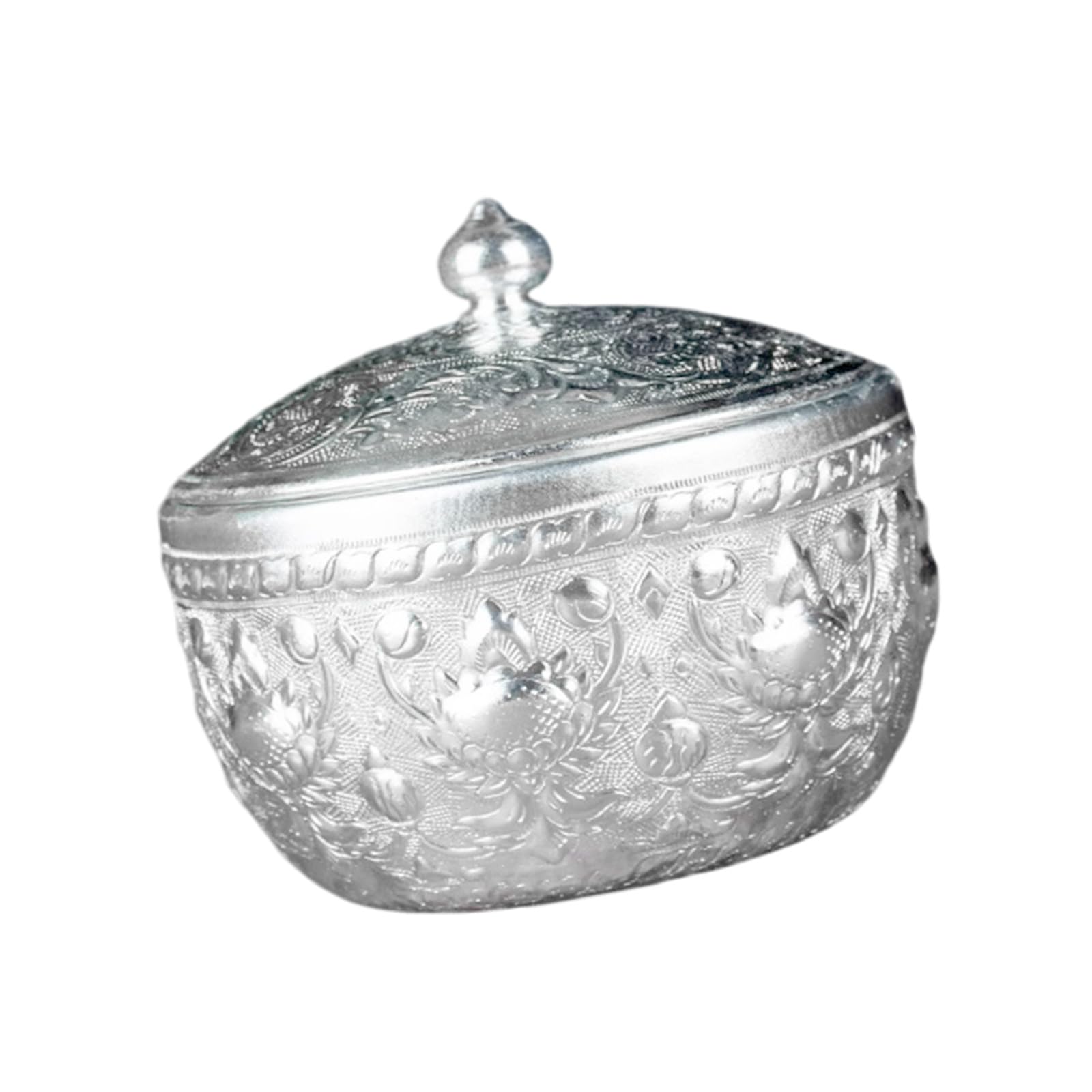 APGLSXY Thai Styles Silver Pewter Serving Dishes for Tea Ice and Chilled Soups Elegant Dining Accessory Rustproof Treat Bowl