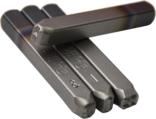 Vista 40 de Wokesi Kit de alfabeto de letras mayúsculas de 1/8" (3 mm) de altura, de acero, para timbre a mano, presión, para molde, código, etiqueta