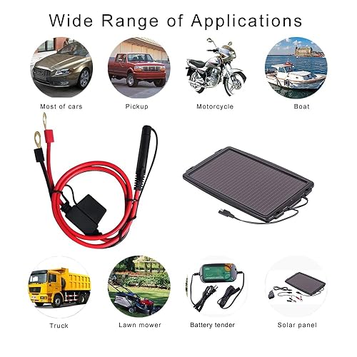 Miniatura 4 de Anillo terminal asamblea Kuncan 2 pies SAE A terminal arnés quick connect/desconectar, fusible de 10A