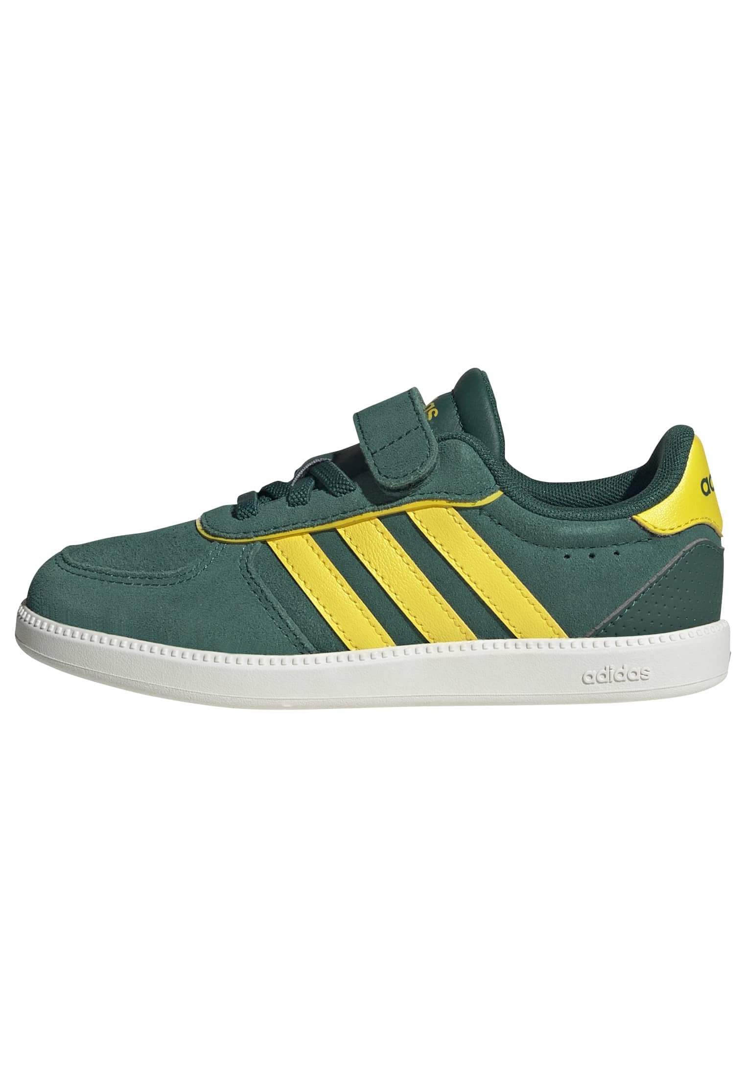 adidas Unisex Kids BREAKNET Sleek Shoes Children, Collegiate Green/Yellow/Off White, 2 UK