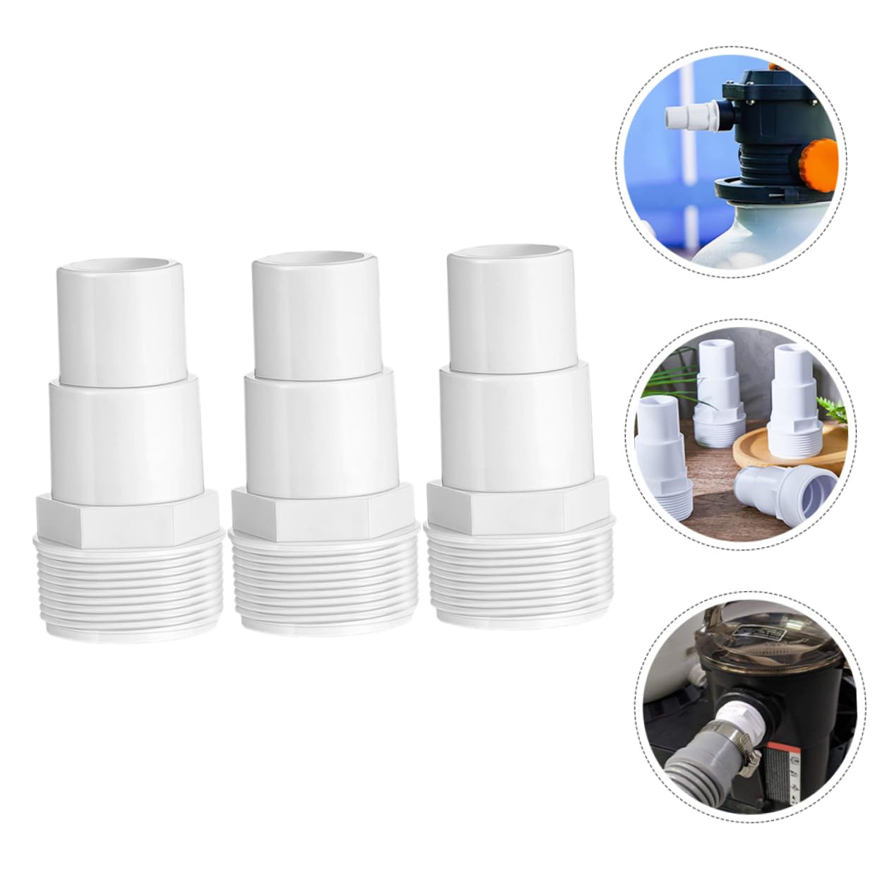 HANABASS 12pièces Adaptateur Plastique pour Pompe De Piscine Connecteurs pour Remplacement De Filtre Raccords Étanches Et Installation Facile