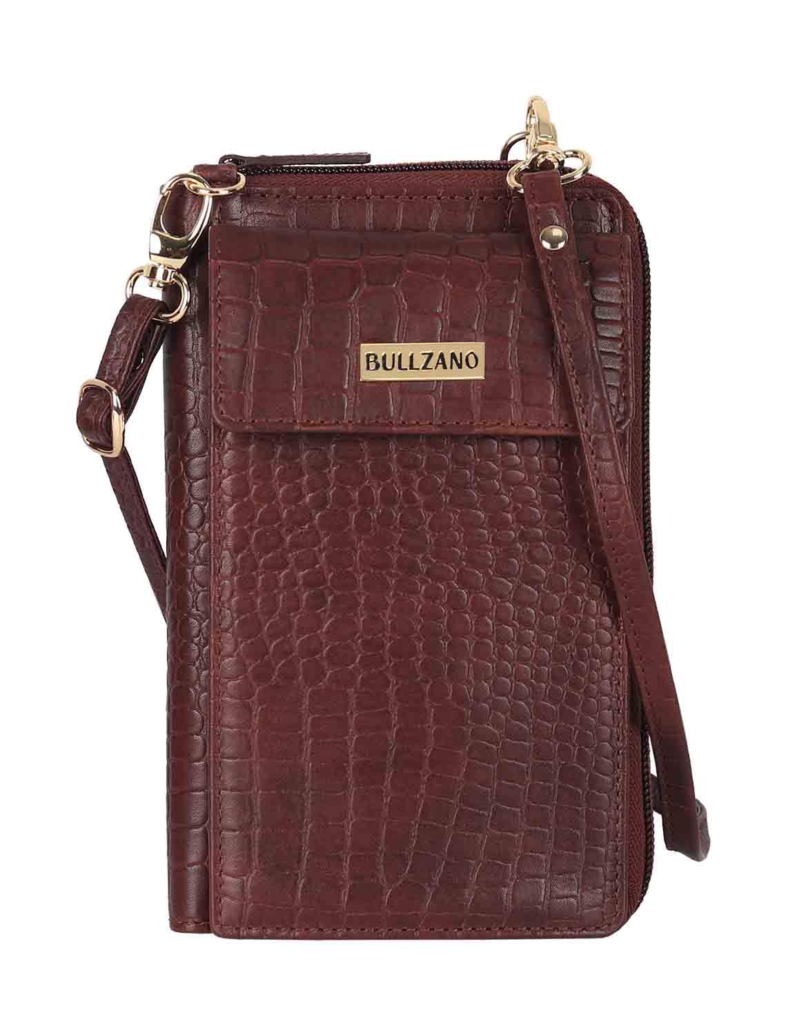 BULLZANO Nova Genuine Leather Sling Bag/Crossbody Bag for Women/Ladies Brown(14 Card Slots) (B0CC5J7DL4) Amazon Price History, Amazon Price Tracker
