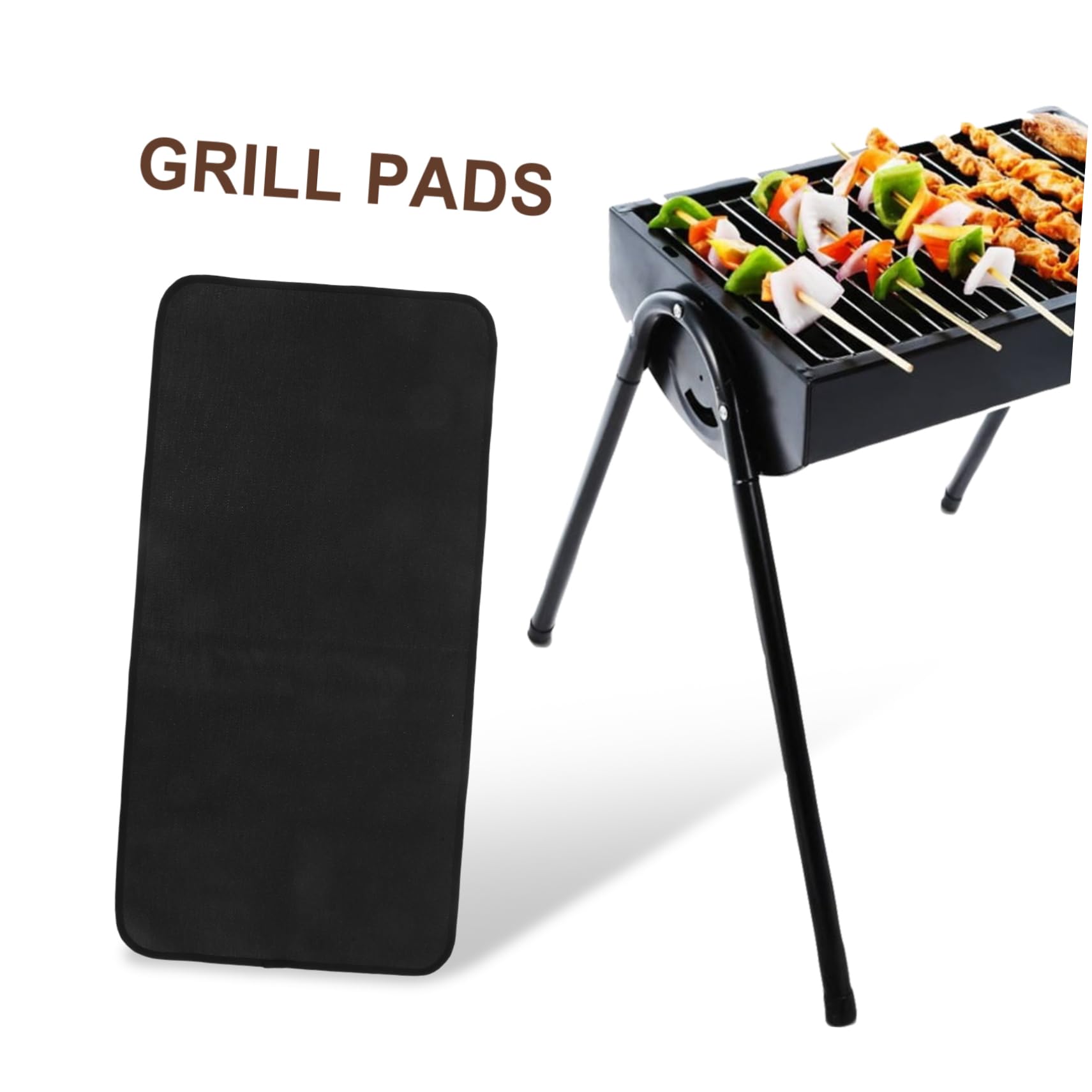 BESPORTBLE Grillunterlage Hitzebeständig Für Außenbereich Ölbeständige Matte Bodenschutz Kaminvorleger Feuerfest Grillschutzmatte Rasenschonend