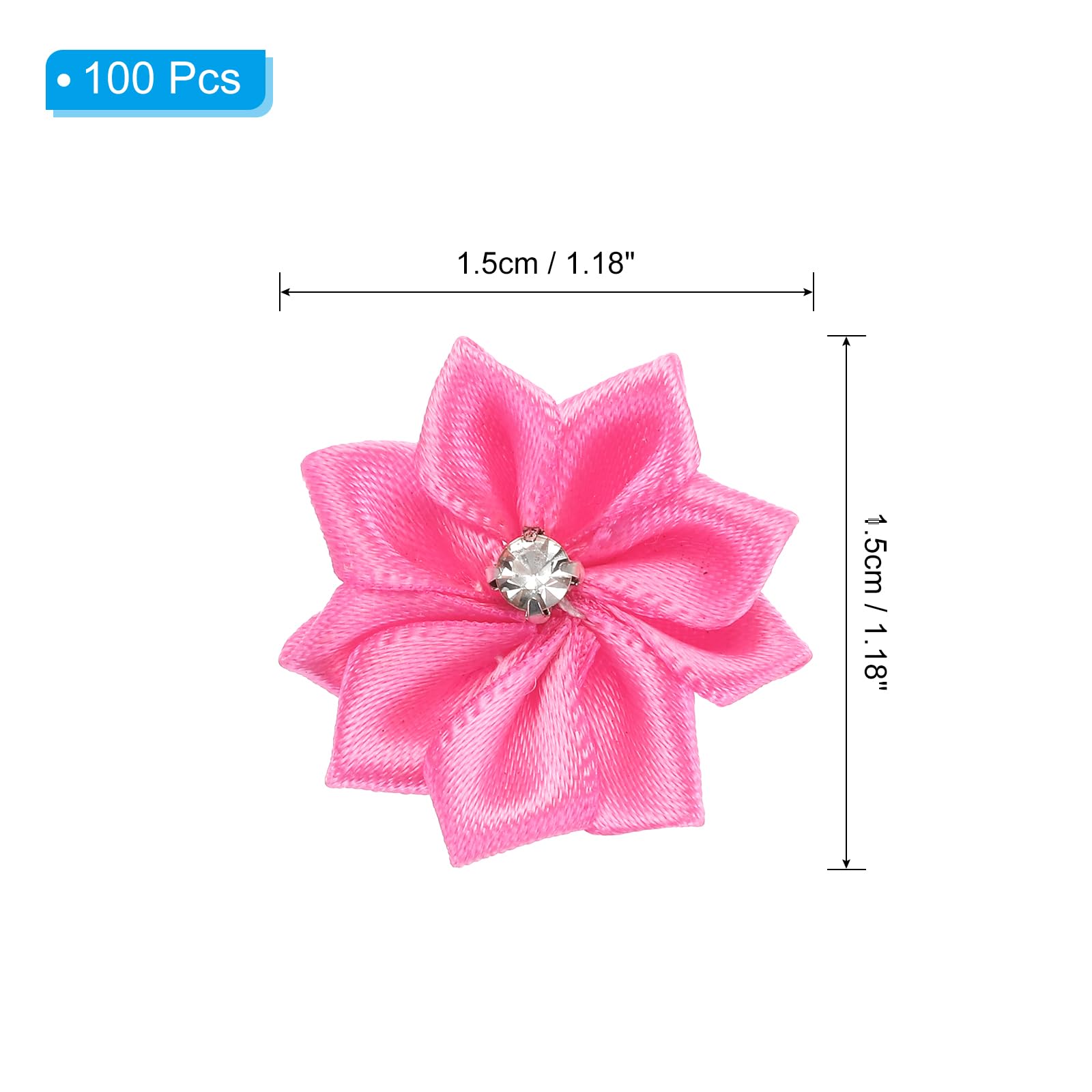 PATIKIL 1.2 Inch Small Ribbon Flowers - Image 2