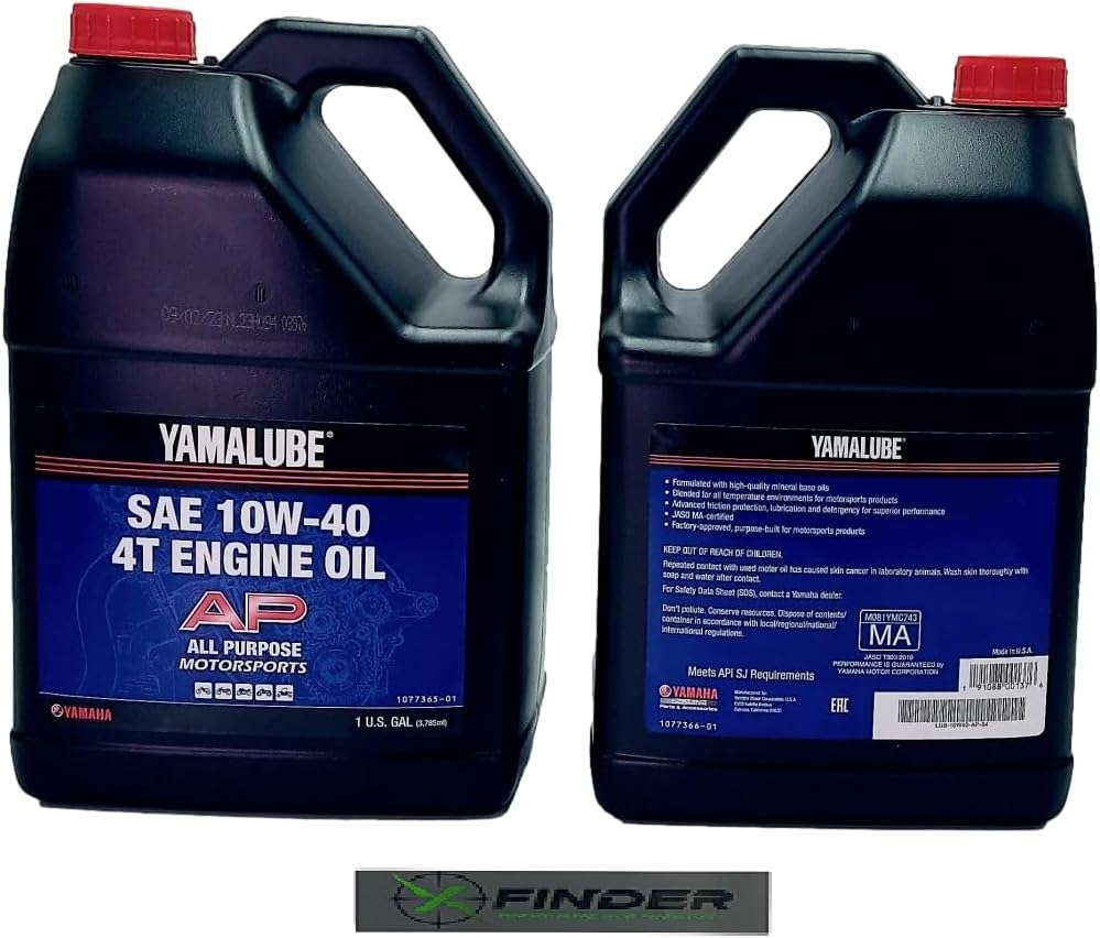 Yamaha Yamalube All Purpose Performance 4-Stroke Engine Oil- 2 Gallons, #LUB-10W40-AP-04