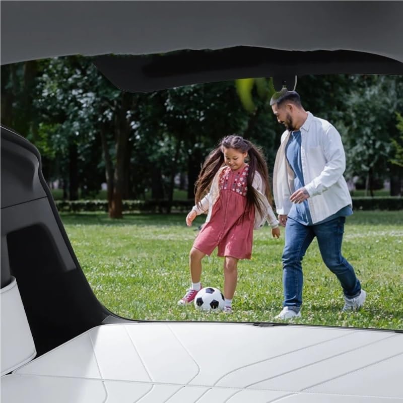 Tapis de coffre Tesla en cuir d'exception finition blanche