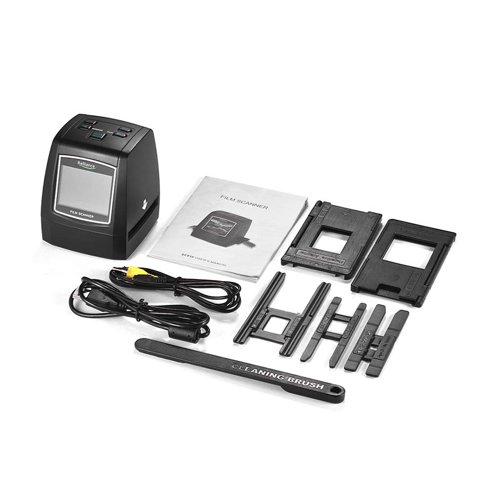 Docooler Alta Risoluzione Scanner per Diapositive a Pellicola 14MP / 22MP Converti 8mm - 135mm Pellicola Diapositiva Monocromatica a Colori Negativa in Immagine Digitale con Display LCD da 2,4 Pollici