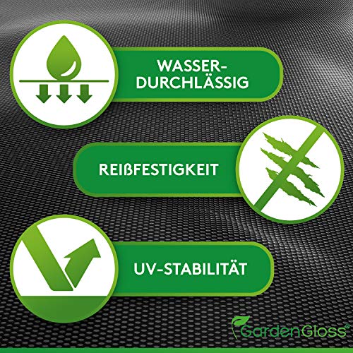 GardenGloss Unkrautvlies Gartenvlies 50g/m2 - (5m x 2 m, Gefaltet) – Ansicht 6