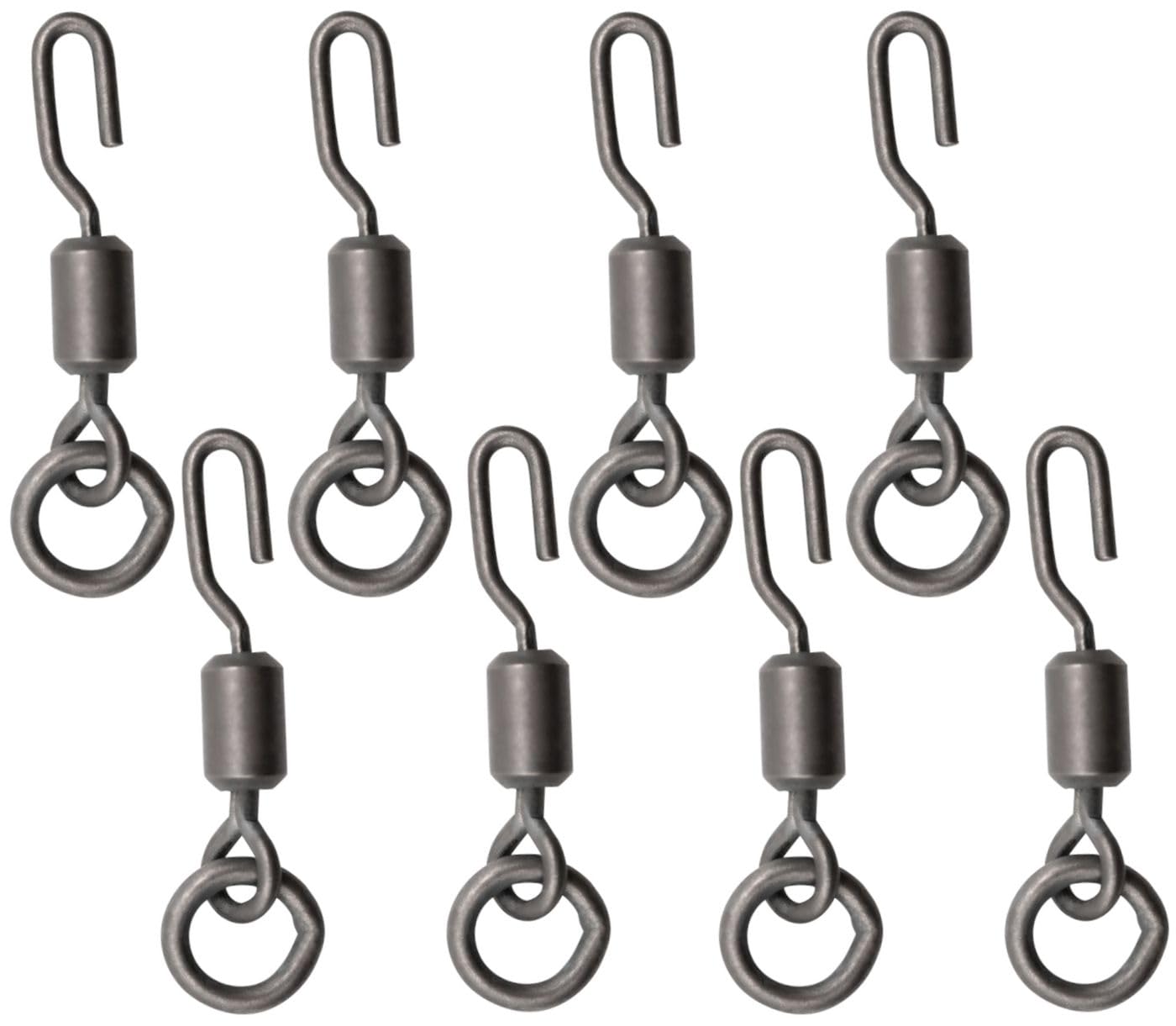 Korda PTFE Spinner Ring Swivel, Size 11, PTFE Coated, Reduced Friction, Easy Hook Change, Pack of 8, XX Version Available