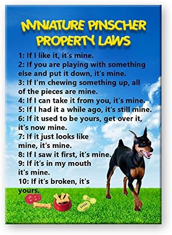 Miniature Pinscher Property Laws Fridge Magnet No 2 image 2