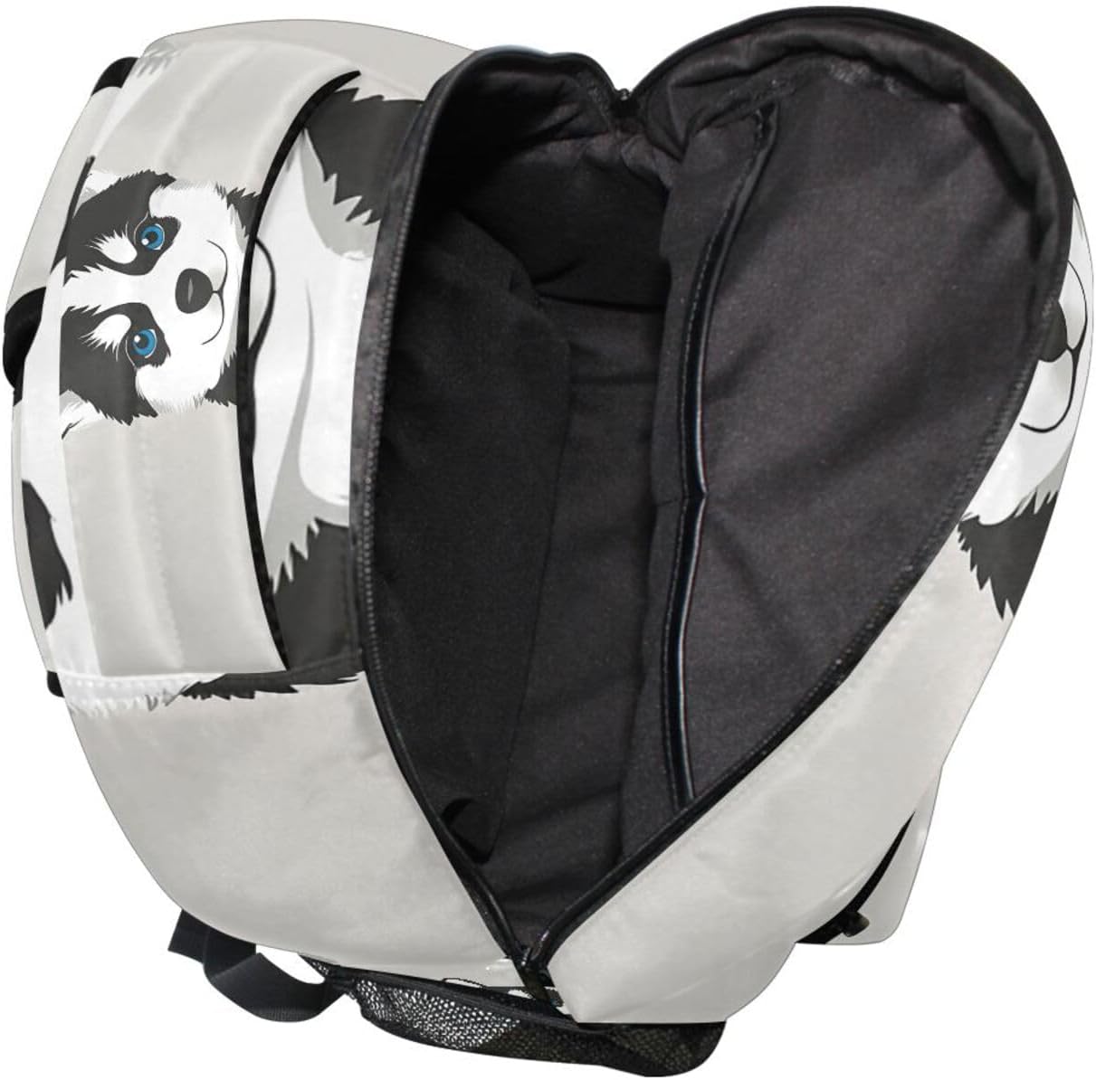 Wamika Siberian Husky Puppy Backpacks for Kids Women Men Dog Design Computer Laptop Backpack Cute Puppy Casual Book Bag Travel Camping Daypack