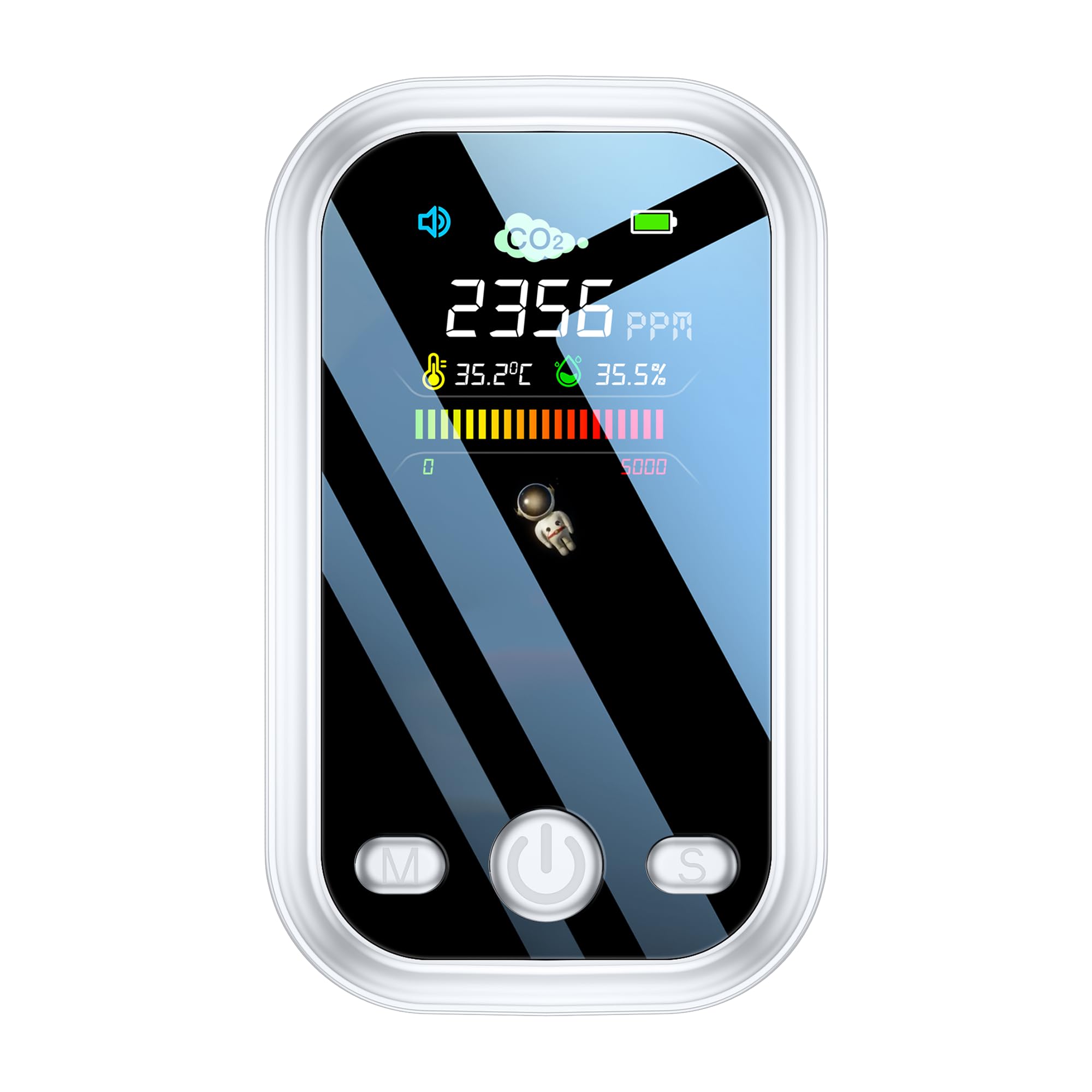 6 in 1 Environment Detectors, HD Display, Temperature and Humidity Monitor with Built-in Battery and High Precision Sensors for Home, RV, Hotel, Camping, Car, Travel, Color-image-31