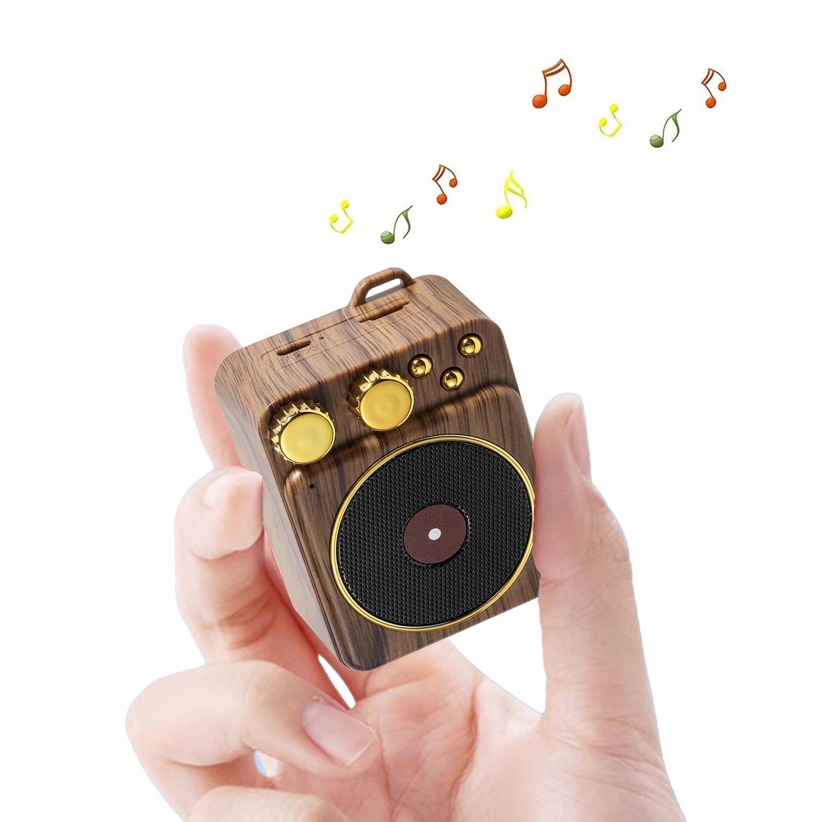 Mini Retro Music Speaker Vintage Wireless Portable Outdoor Speakers Loud Stereo Sound Speaker Built in Mic Support Answering Calls for Home Party Office