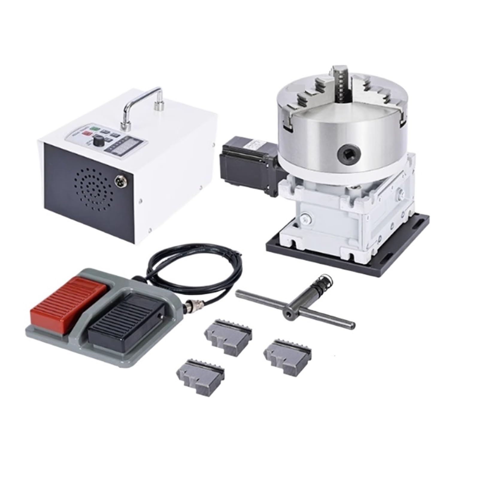 CNC Automatic Speed Control Welding Rotary Table Multi Station Turntable Positioner Argon Arc Handheld Smooth Rotation(D80-Control Box)