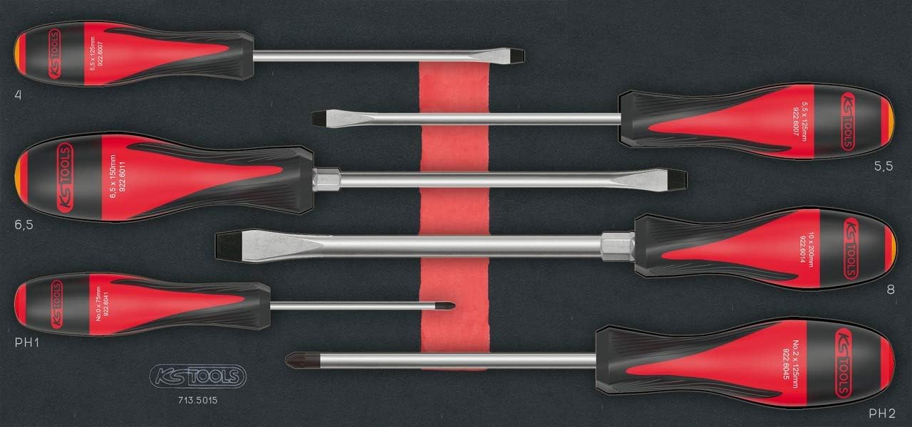 KS TOOLS 713.5015 ULTIMATE Slotted Screwdriver Module - PHILLIPS, 6 Pcs