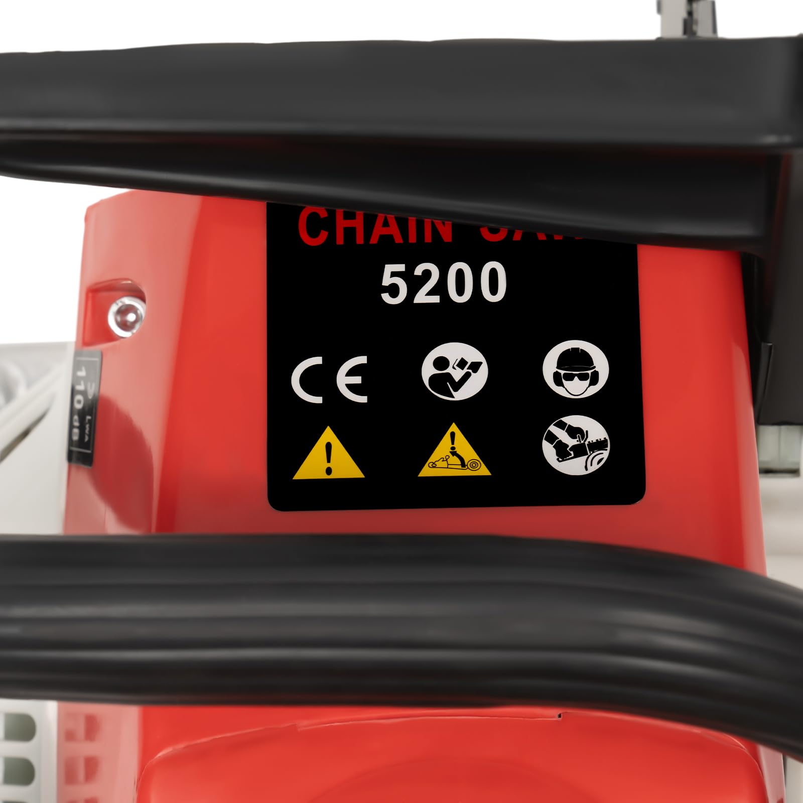 Motosierra de gasolina de 52 cc, espada de 20 pulgadas, motosierra de 2 tiempos con potencia de 2,0 kW, lubricación automática, motosierra de gas para talar, cortar madera, jardinería