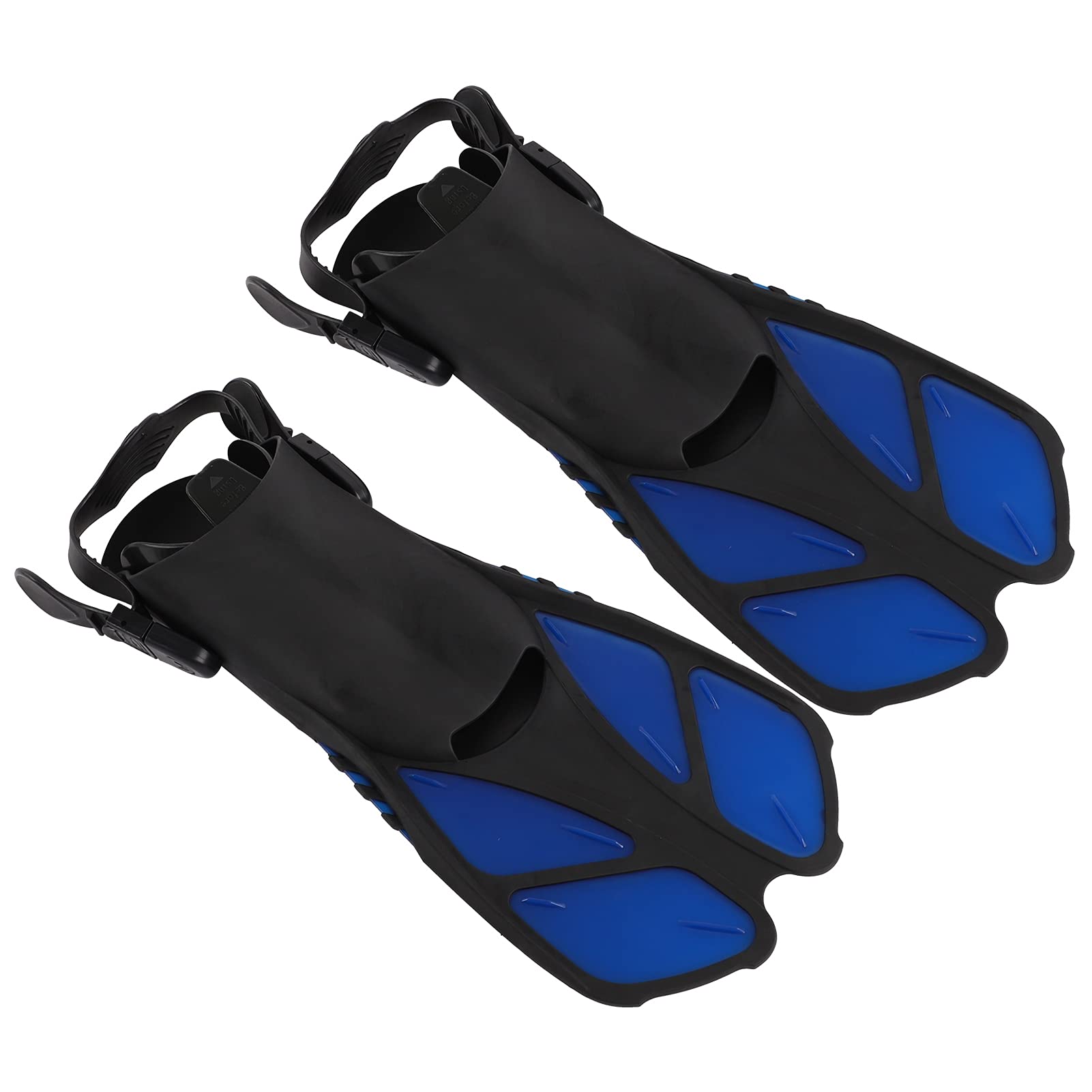 Aletas de natación Ajustables Talón Abierto Aletas de Buceo largas Equipo de Snorkel para Adultos Nadadores Profesionales TPR PP Material 550 810 g