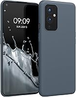 Vista 1 de kwmobile Funda compatible con OnePlus 9 (versión EU/NA) - Funda protectora de silicona TPU suave y delgada - Pizarra oscura