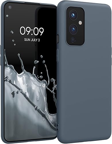 kwmobile Funda compatible con OnePlus 9 (versión EUNA) - Funda protectora de silicona TPU suave y delgada - Verde bosque