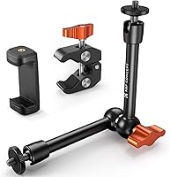 Vista 10 de K&F CONCEPT Kit de Abrazadera de Brazo Mágico de 9.8" con Tornillo de Rosca de 1/4" y 3/8", Cabezales Esféricos de 360°, Soporte de Cámara de Brazo