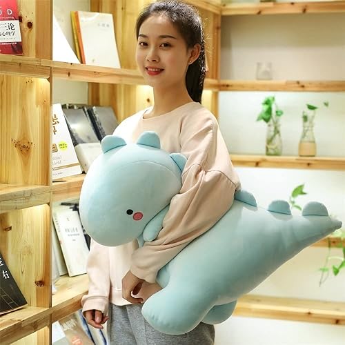 Miniatura 6 de Juguetes de peluche de dinosaurio suave para niños y bebés para cumpleaños de niños y bebés (rosa, 15 pulgadas)