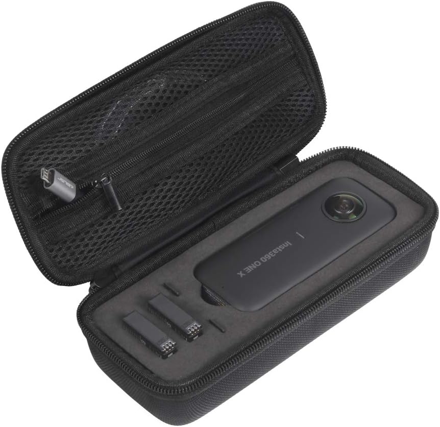 JSVER Carrying case for Insta360 One X/X2,EVA Protective case bag Compatible with Insta360 One X/X2 Camera and Accessories with Silicone Lens Cover-Black