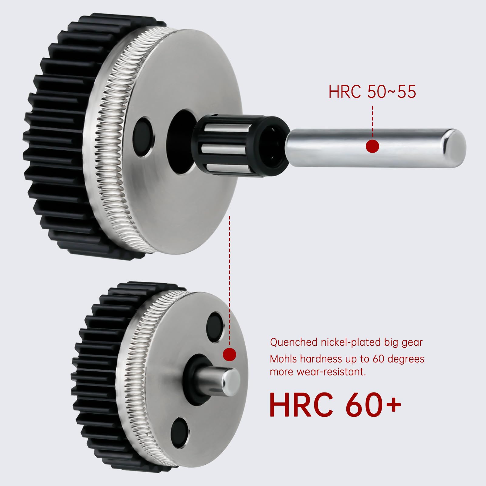 HOCENWAY Upgraded Super Light Big Gear HGX-LITE Extruder Hardened Steel Gear Gear Compatible with Voron, Ender 5 Series, Ender 3 V2/pro CR10 CR10S and Other DIY 3D Printers