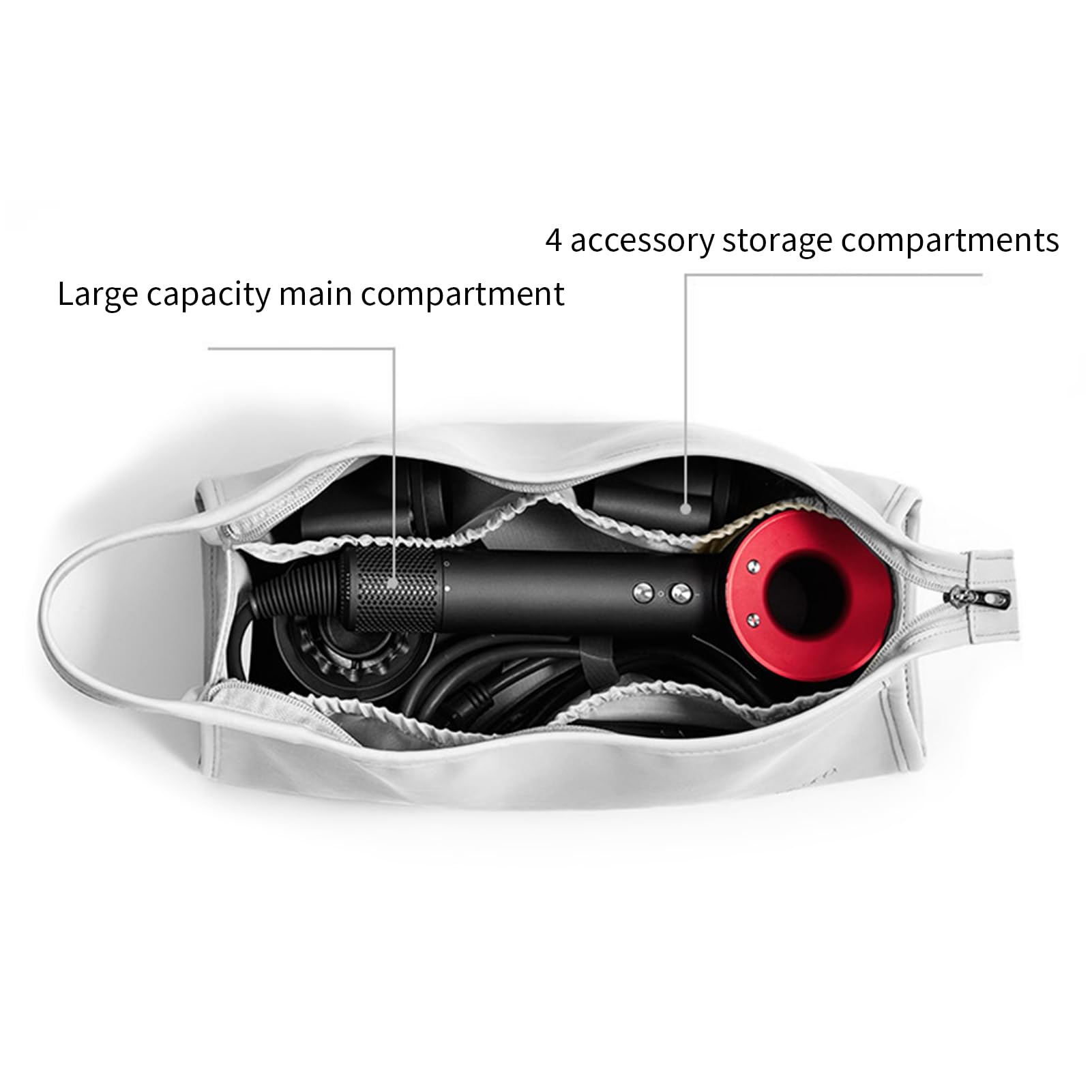 Veki Portable Travel Storage Bag Compatible with Dyson Supersonic Hair Dryer - Image 3