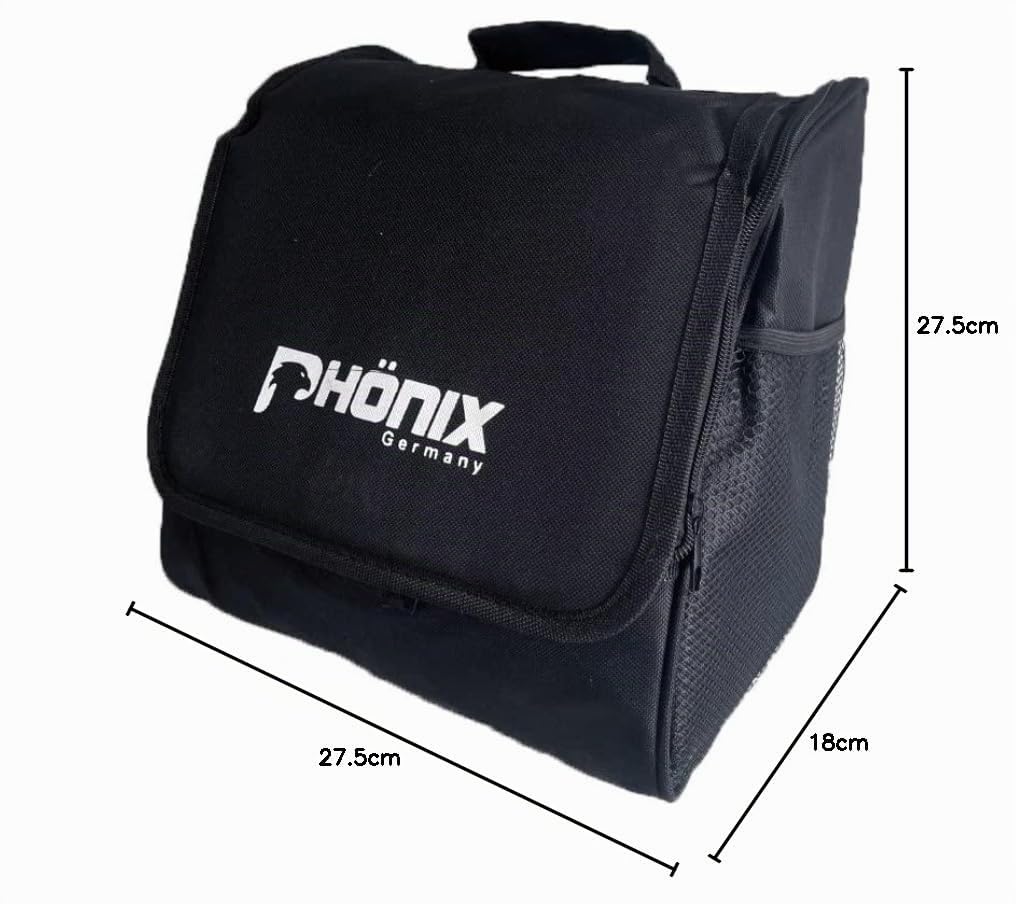 PHönix PH-100 Heizstrahler 1,7 KW Gasheizung Gasstrahler Keramik Camping Heizung Gaskocher + Tasche + 4 Gaskartuschen