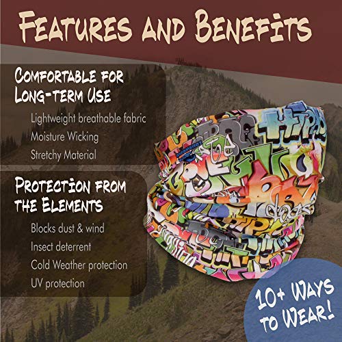 Neck Gaiter Face Mask Cover Scarf Bandana Balaclava - Multi-Functional Headwear - Men's and Women's3