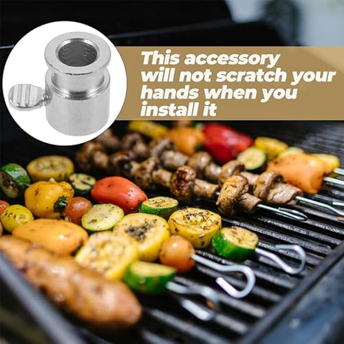 VICASKY 2stücke Teiliges BBQ Grill Zubehör Set - Drehspieß Halterung Mit Begrenzungshülse Grillzubehör Gasgrill Zubehör Grillspieß Führungshülse Für Gleichmäßiges Garen