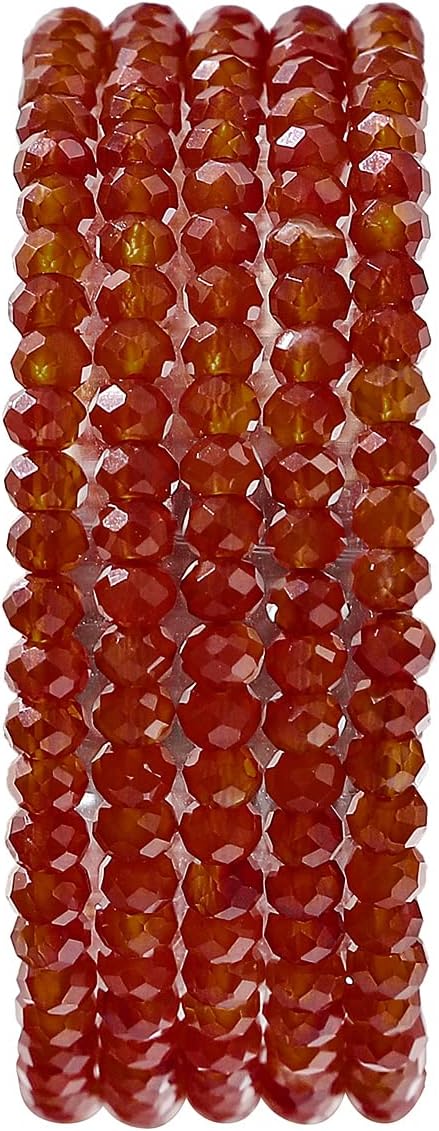 Natural Red Agate Beads 4x2mm 120pcs Faceted Rondelle Loose Semi Gemstone Beads for Jewelry Making Design - Image 4