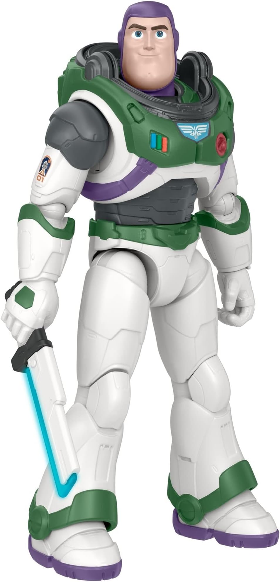 Buzz Lightyear Disney and Pixar Lightyear Toys, Talking Buzz Lightyear 12 Inch Action Figure with Motion, Light and Sound, Laser Blade Action, HHJ76