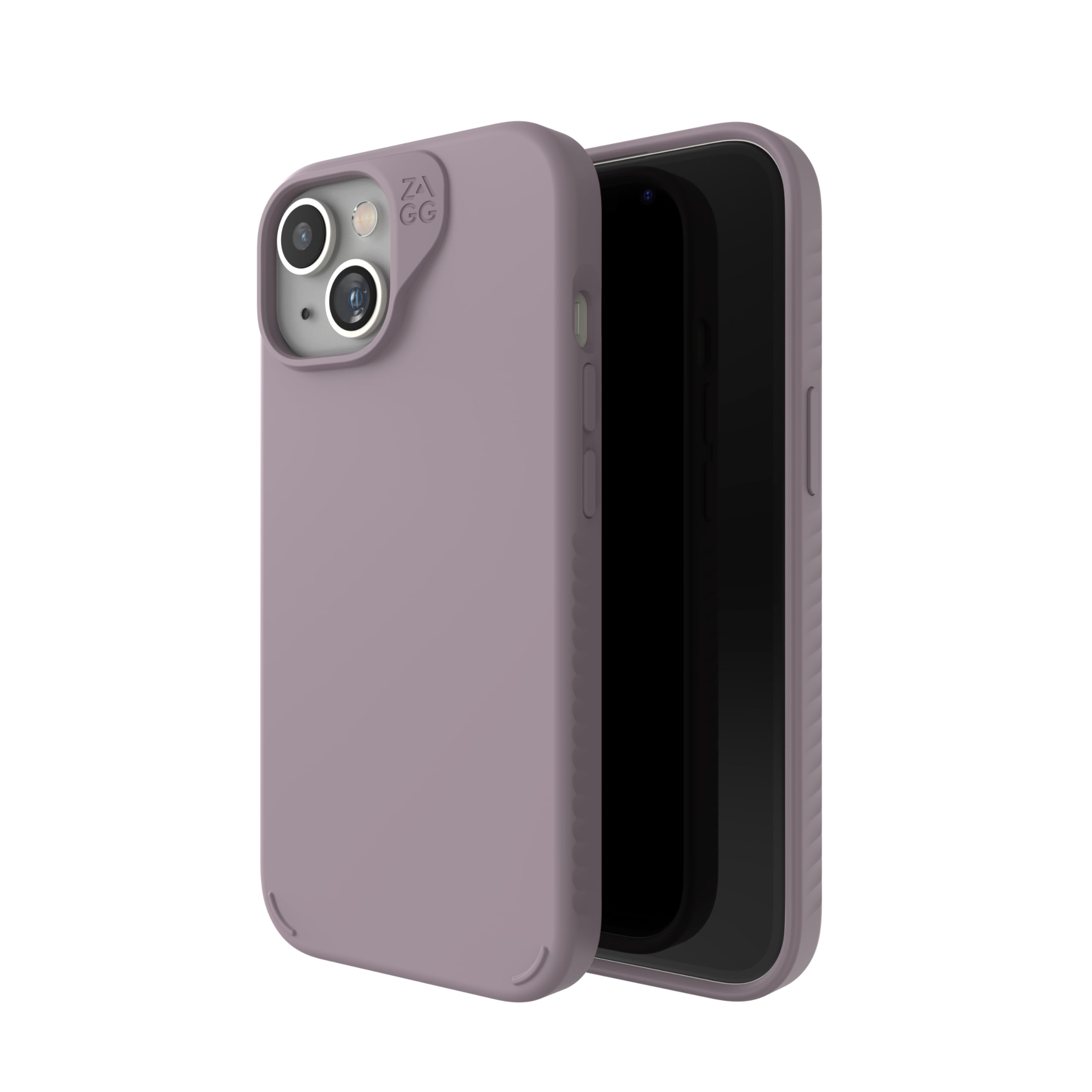 ZAGG Manhattan Snap - Funda para iPhone 15/14/13 - Funda de Silicona iPhone, Material de grafeno Duradero, Superficie Lisa con un cómodo Agarre Ondulado, Funda MagSafe para