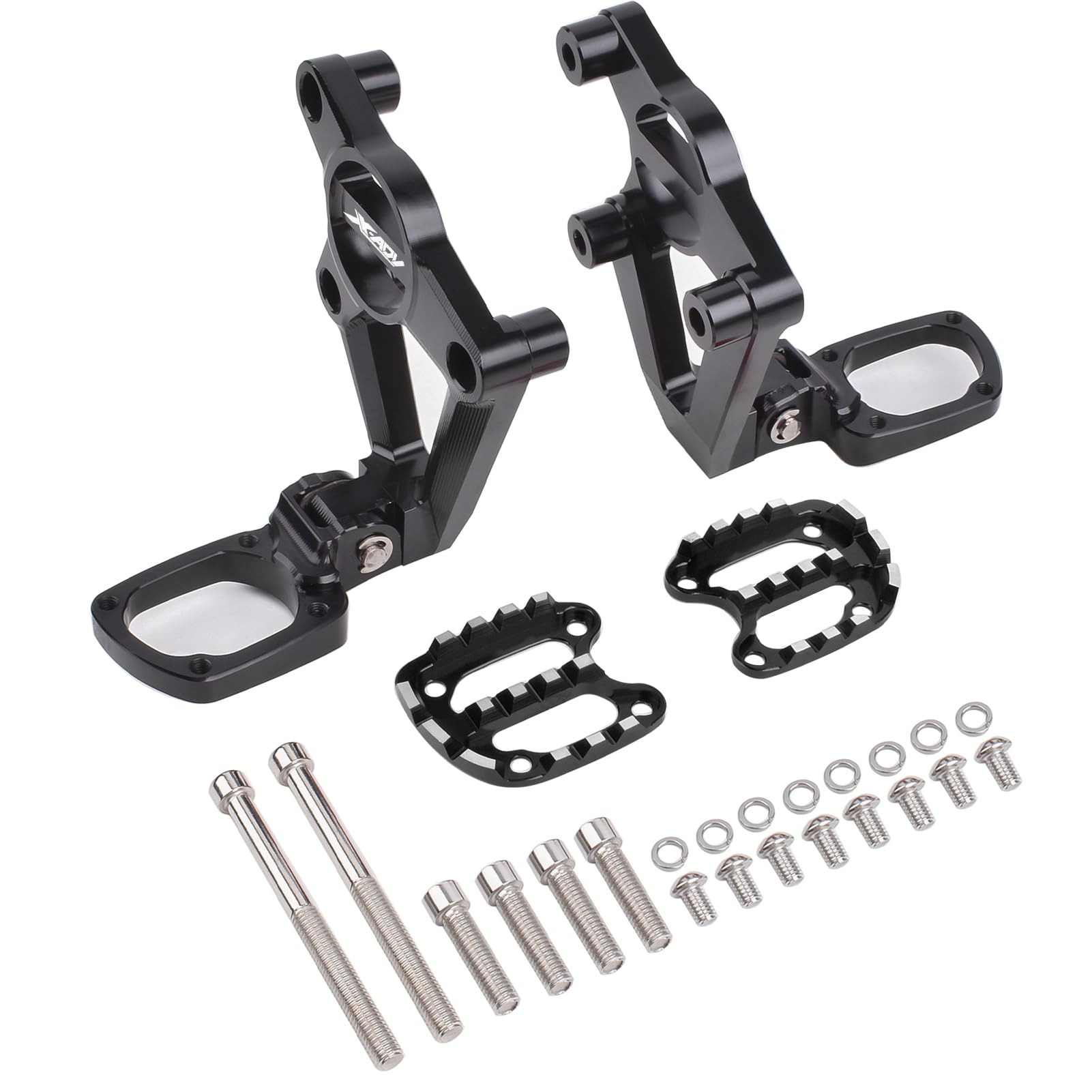 Poggiapiedi posteriore poggiapiedi posteriore Replacement for X ADV750 X-ADV 750 XADV 750 2017 2018 2019 2020 pedane moto pedane pedane passeggero (Nero)