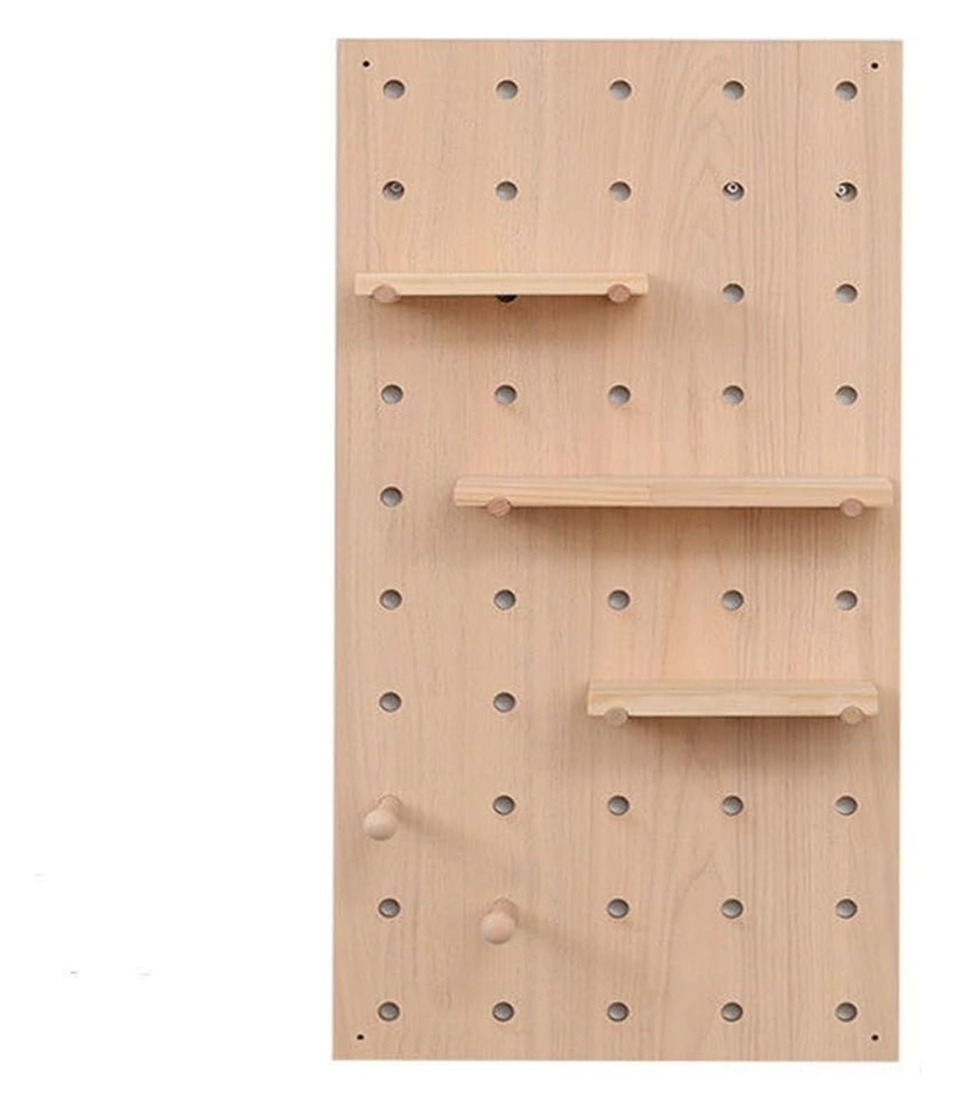 Muro Panel Perforado Para Herramientas Kit Combinado De Tablero Perforado, Tablero Perforado De Almacenamiento De Exhibición Montado En La Pared Con Accesorios, Panel Colgante De Pared De Madera Maciz