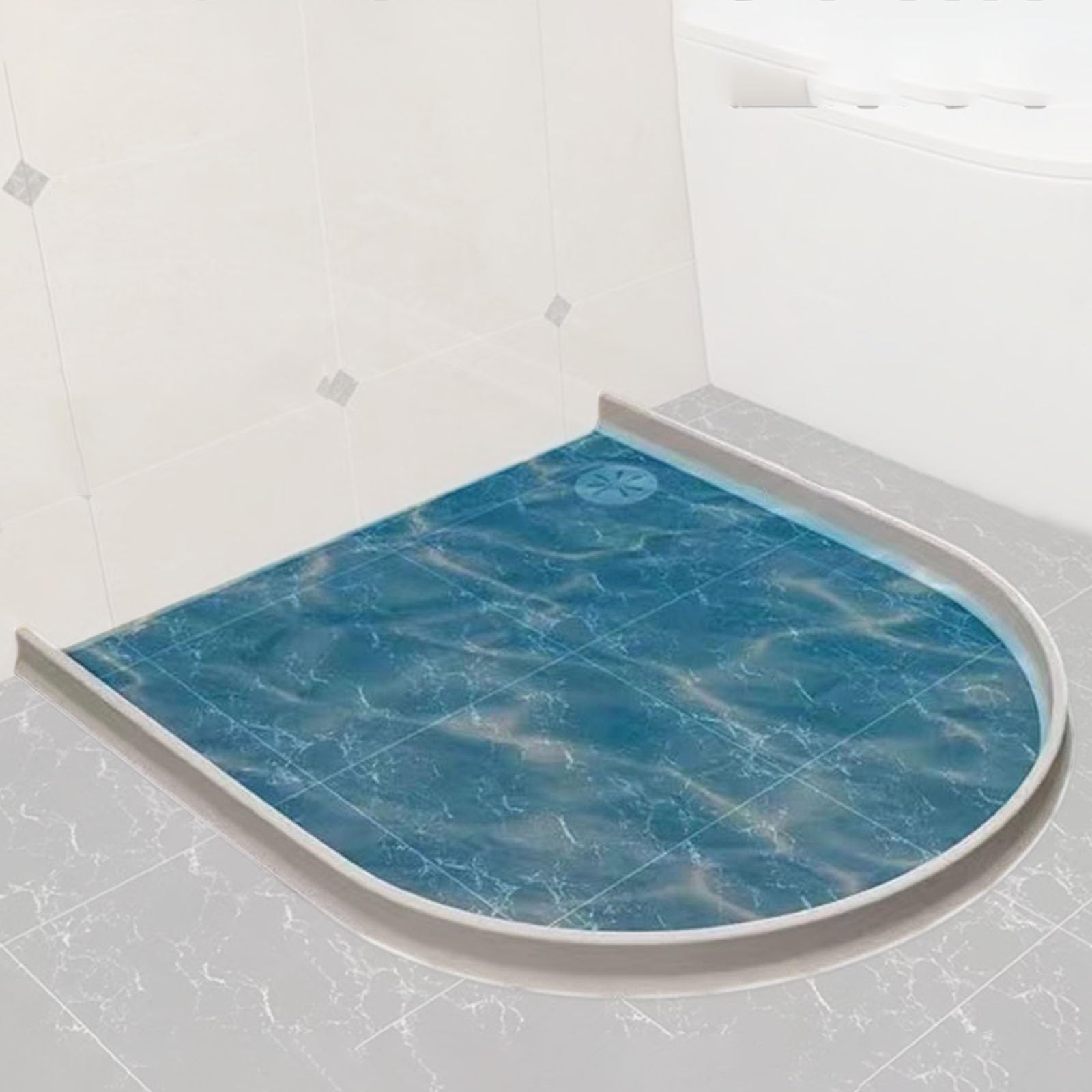 Barrera Agua Ducha Borde Plato Protector Contra Salpicaduras De Agua Para Ducha De Pie De 7 Y 10 Cm De Alto, Tiras De Barrera De Agua Para Umbral De Ducha/tapón De Agua Sellado Para Borde Del Piso Del