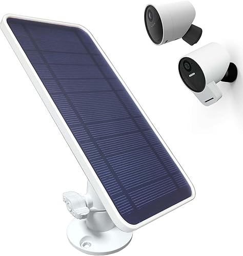 DIANMU Panel solar para cámara de seguridad SimpliSafe para exteriores y serie 2, con cable resistente a la intemperie de 13 pies y soporte