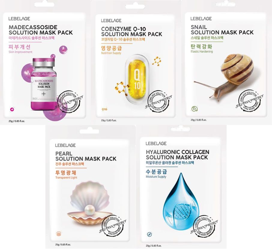 LebelageALL-IN-ONE SOLUTION MASK PACK (PACK OF 5) | KOREAN MADE SKIN CARE