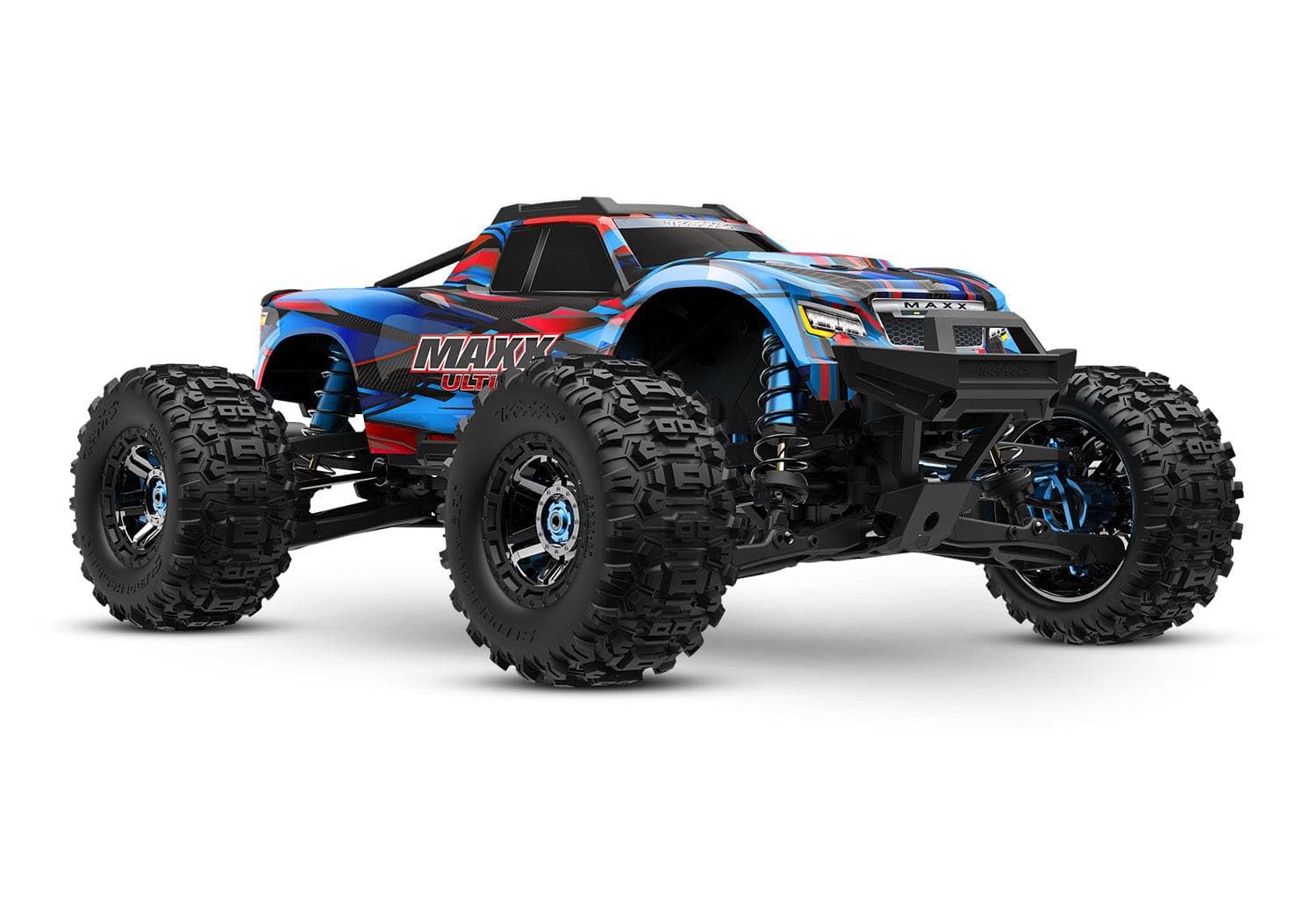 TRAXXAS MAXX Ultimate, 1/10 Monster Truck, pojazd RC, aluminium i stal, niebieski, zdalnie sterowany samochód, offroad, wyścigi, TRX89087-4-BLUE