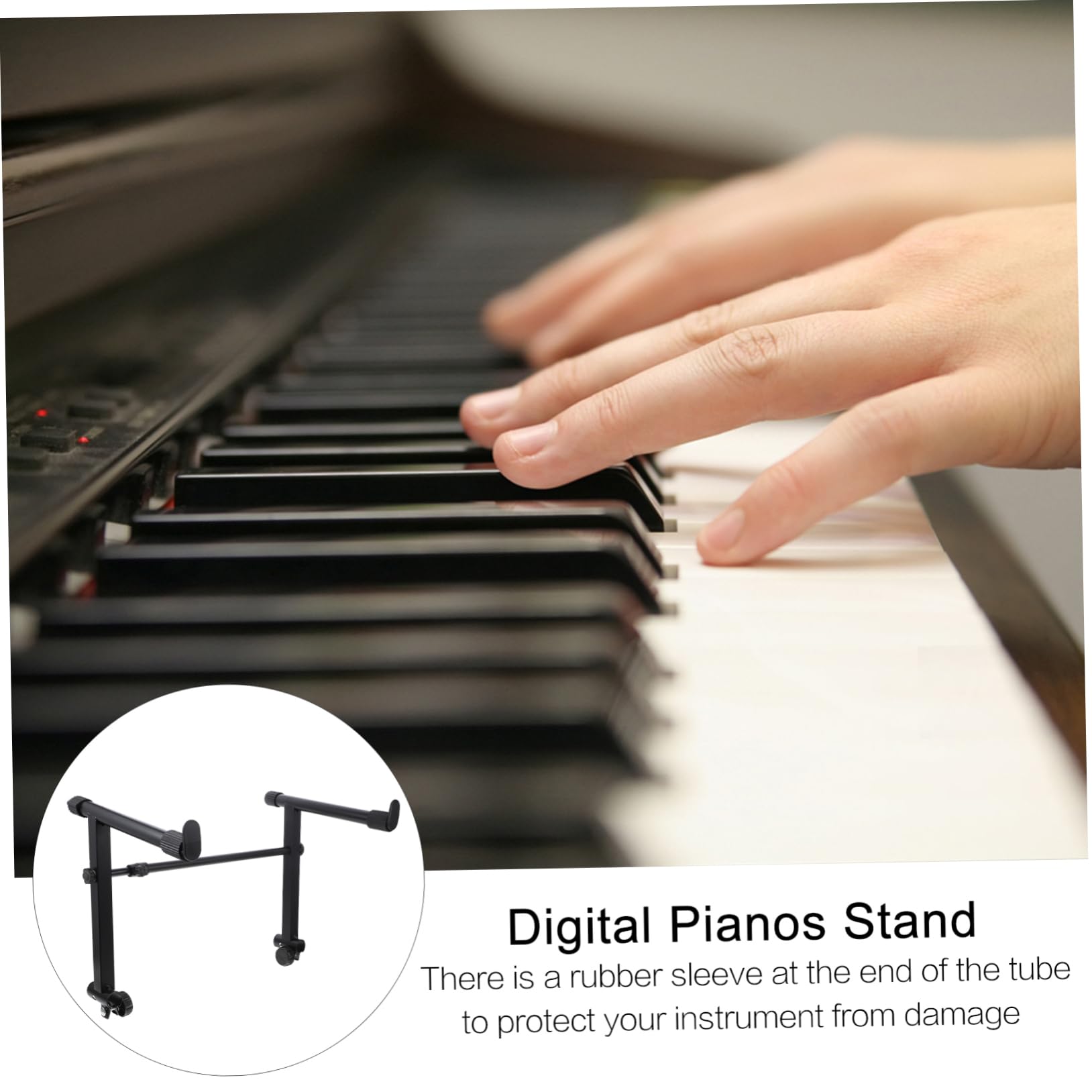 BESPORTBLE Keyboard Stand Rack for Electronic Organs Sturdy Construction with Skid Strips Detachable Design for Enhanced Stability and Support
