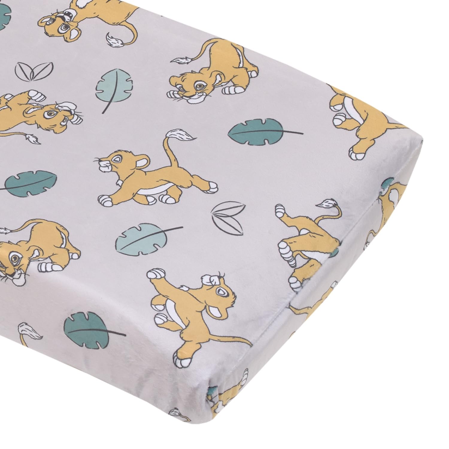 Disney Lion King Ivory, Teal, Sage and Gold Simba Future King Super Soft Changing Pad Cover